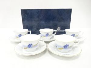 ROYAL COPENHAGEN　ロイヤルコペンハーゲン×絹谷幸二　「日月天祥富嶽」　カップ＆ソーサー　5客　洋食器